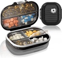 2 Pack Χάπια Organizer Χάπια Κουτί 7 Διαμερίσματα Μεγάλος Διανομέας Χάπια Αρχική συμπλήρωμα Ταξιδιών Κάτοχος Airtight Βιταμίνης Δοχείο Καθημερινή Ιατρική Ταξίδια Απαραίτητα (Μικρά+ Μεγάλα)