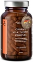 CLAV Organic Milk Thistle & Artichoke Extract Complex - Πλούσιο σε Σιλυμαρίνη & Bitters - Υποστήριξη ήπατος + Συμπλήρωμα Detox - 120 κάψουλες (60 ημέρες προσφοράς) - Vegan - Κατασκευασμένο στη Γερμανία