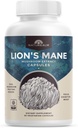 Naturealm Lions Mane Mushroom Supplement - Organic Brain Support for Focus Memory Mental Clarity - Μη Γνωστική λειτουργία ΓΤΟ - 90 κάψουλες χορτοφάγων