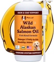 Natural Dog Company Άγρια φόρμουλα σολομού Αλάσκας με Ωμέγα 3, Fish Oil για τα σκυλιά συμπλήρωμα, το δέρμα & Coat Dog Oil, Ichy Relief, ανοσοποιητική υποστήριξη για αρθρώσεις & καρδιά, Topper τροφίμων, 32 oz