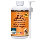 Natural Dog Company Άγρια φόρμουλα σολομού Αλάσκας με Ωμέγα 3, Fish Oil για τα σκυλιά συμπλήρωμα, το δέρμα & Coat Dog Oil, Ichy Relief, ανοσοποιητική υποστήριξη για αρθρώσεις & καρδιά, Topper τροφίμων, 32 oz