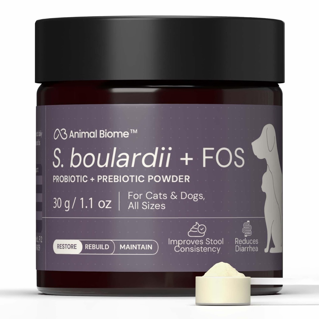 AnimalBiome S boulardii + FOS για γάτες και σκύλους Προβιοτικό - 30g
