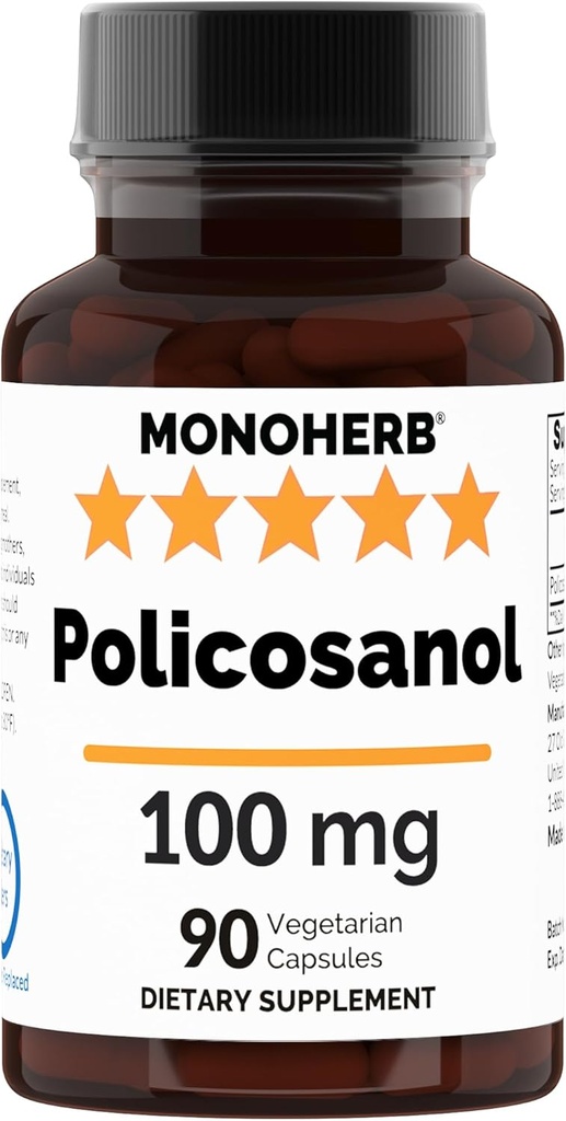 MONOHERB Policosanol 100 mg per Capsule - 90 Veg Capsules