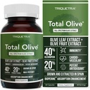 Total Olive® - Olive Leaf Extract (40% Oleuropein) Plus Olive Fruit Extract (20% Hydroxytyrosol) – Full Spectrum Extract Grown & Extract in Spain – BioPerine Abvorve Enhancement (60 Count)