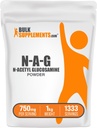 BulkSupplements.com N-Acetyl Γλυκοσαμίνη Σκόνη - NAG Σκόνη, Γλυκοσαμίνη 750mg, Συμπλήρωμα Διατροφής - Χωρίς γλουτένη, 750mg ανά Σερβίρισμα, 1kg (2,2 lbs) (Συσκευασία των 1)