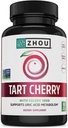 Zhou Tart Cherry Extract + Σπόροι σέλινου - Κάψουλες πίσσας για άνδρες και γυναίκες, Tart Cherry συμπυκνωμένα χάπια για τον ύπνο & Uric Acid Cleanse, 1000mg ανά χάπι - 60 κάψουλες Veggie (πακέτο του 1)