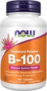 NOW Foods Supplements, Vitamin B-100, Sustained Release, Energy Production*, Nervous System Health*, 100 Tablets
