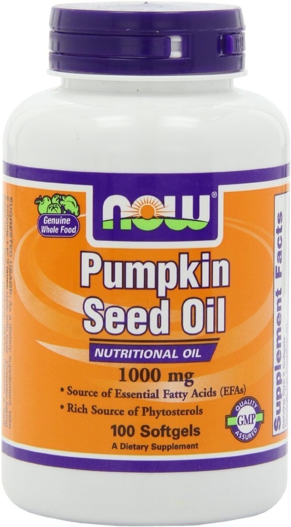 NOW Foods - Κολοκυθέλαιο 1000 mg. - 100 Softgels (πολυ-πακέτο)