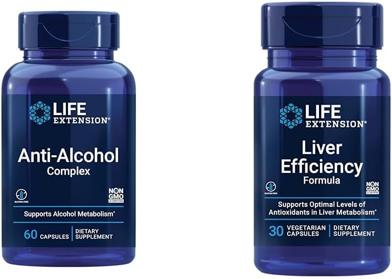 Επέκταση ζωής Liver Health Support Bundle με Complex Anti-Alcohol και τη φόρμουλα ηπατικής απόδοσης