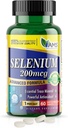 America Medic & Science Selenium 200 mcg (1 Pack of 60 Tablets) Καθαρό Συμπλήρωμα Διατροφής για άνδρες και γυναίκες, Ουσιαστικό Ορυκτό Ίχνη και Ισχυρό Αντιοξειδωτικό Καλύτερο για την Ανοσολογική Υποστήριξη και Θυρεοειδή Υγεία