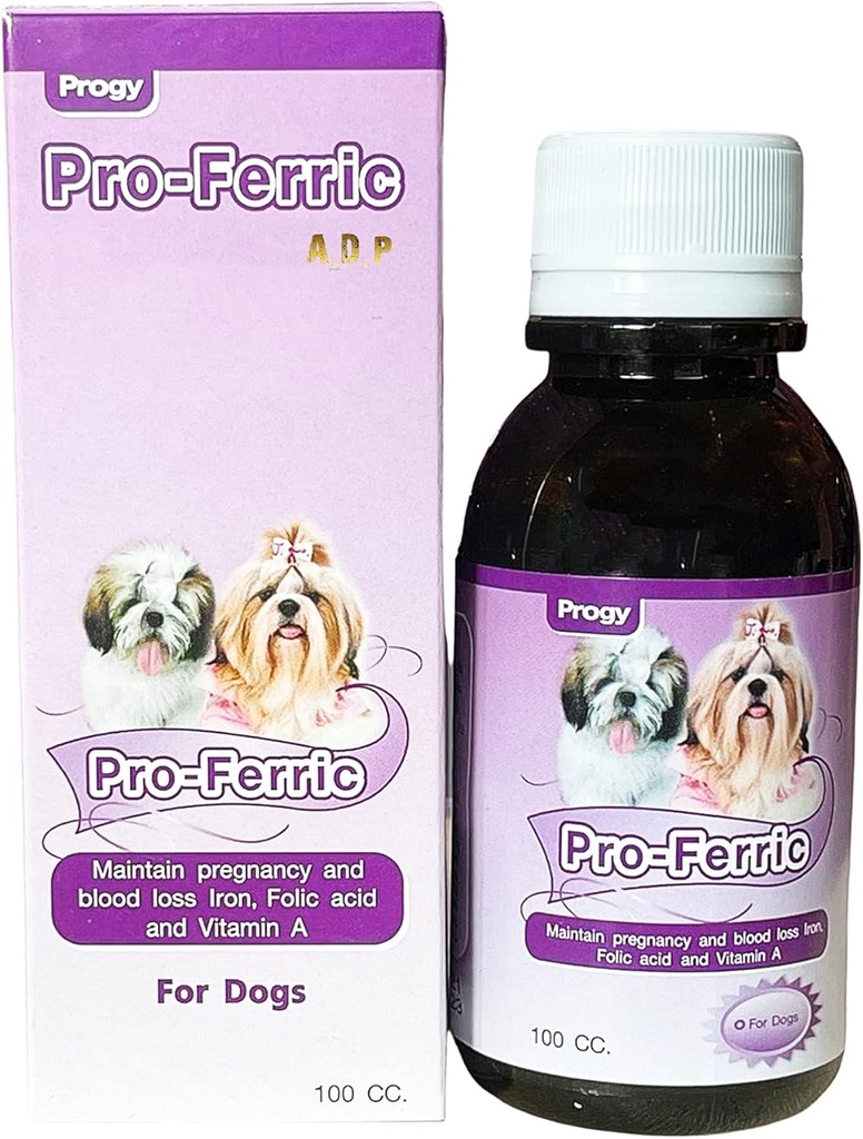 PRO-FERRIC 100 CC. Liquid Tonic Best Pet Booster Blood Support for Dogs Puppies Iron & Multi Vitamins Supplement Super Aυξάνοντας την ενέργεια και την ενέργεια της ανοσίας των ζώων, Folic B6 B12 προωθεί τα ερυθρά αιμοσφαίρια