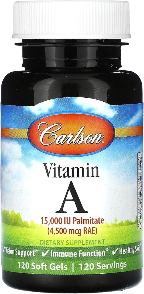 Carlson Labs Βιταμίνη A Palmitate, 15000 IU, 120 Softgels