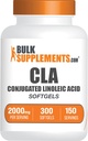 BulkSupplements.com Conjugated Linoleic Acid Softgels - Συμπληρώματα CLA, CLA 2000mg, κάψουλες CLA Safflower, χάπια CLA - 2 CLA Softgels ανά υπηρεσία, 150-Day Supply, 300 Softgels