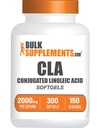 BulkSupplements.com Conjugated Linoleic Acid Softgels - Συμπληρώματα CLA, CLA 2000mg, κάψουλες CLA Safflower, χάπια CLA - 2 CLA Softgels per Serving, 150-Day Supply, 300 Softgels