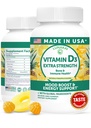 Lunakai ΗΠΑ Φτιαγμένη βιταμίνη D3 Gummies 2000 IU - Μη-ΓΤΟ, χωρίς γλουτένη Βιταμίνη D Gummies για γυναίκες & άνδρες - Οστά, ανοσοποιητική & ενεργειακή υποστήριξη, 60ct