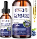 2 Pack Potassium Magnesium Supplement Liquid - High Absorption Calm Magnesium Complex & Potassium Plus Calcium, Vitamin D3, Zinc for Leg Cramps & Bone & Energy & Immune Support - 4 Fl oz
