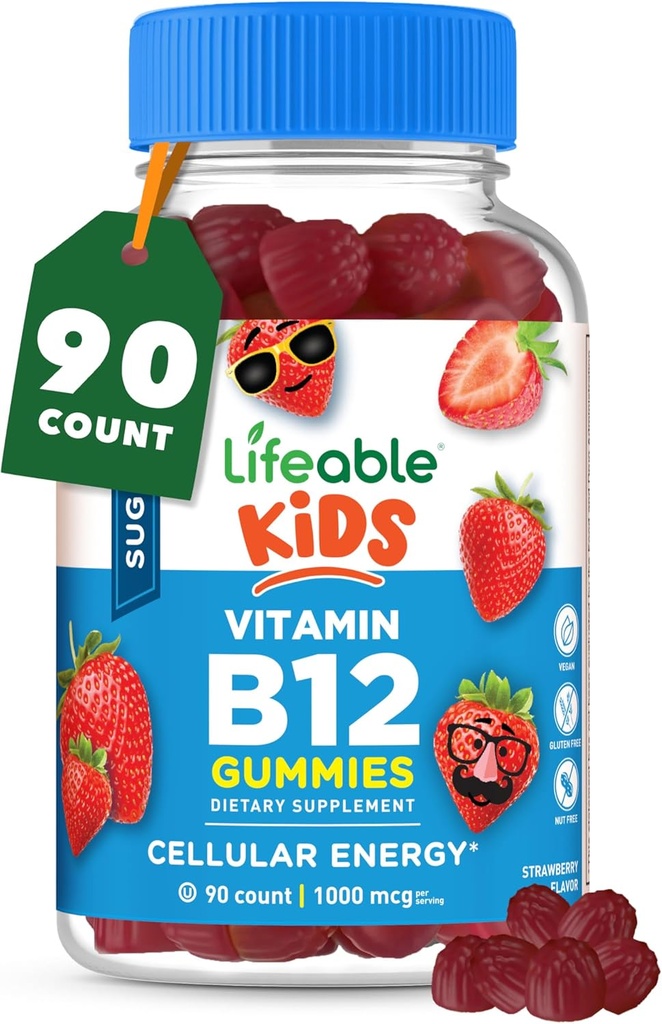 Ζωηρό χωρίς ζάχαρη παιδιά Βιταμίνη B12 Gummies 