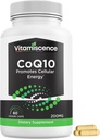 CoQ10, One Pack, 200mg, 60 Capsules Count. Promotes Cellular Energy, Antioxidant, Co q10 Supplements, for Men and Women.