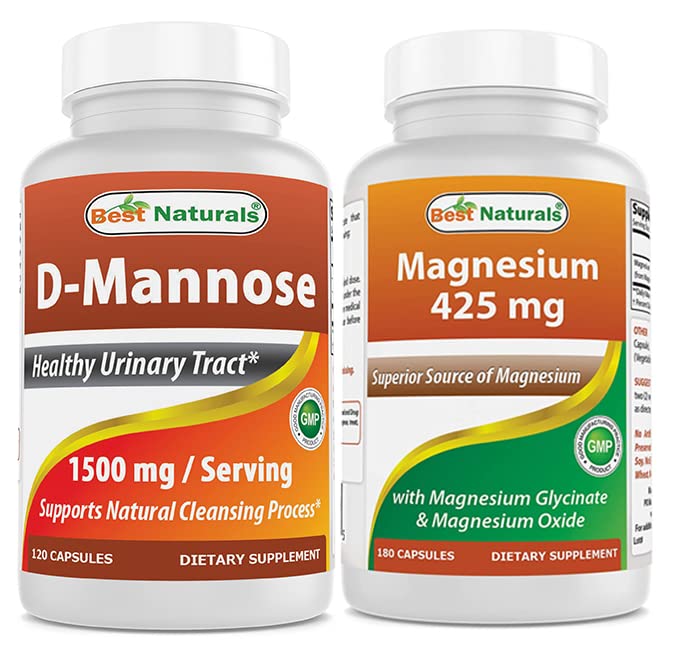Best Naturals D-Mannose 1500 mg & Magnesium Glycinate 425 mg
