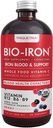 Liquid Iron Supplement | Organic Certified, Berry Flavor - Whole Food Vitamin C Absorption Boost & Blood Building B Vitamins - Methyl B12, L-Methylfolate & B6 - Supports Healthy Iron Levels - 7.6 oz