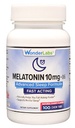 Wonder Laboratories Chewable Melatonin 10mg + B6 Fast Dissolve Σας Βοηθά να πέσετε στον ύπνο πιο γρήγορα, Μείνετε περισσότερο ύπνο 100 μέτρα