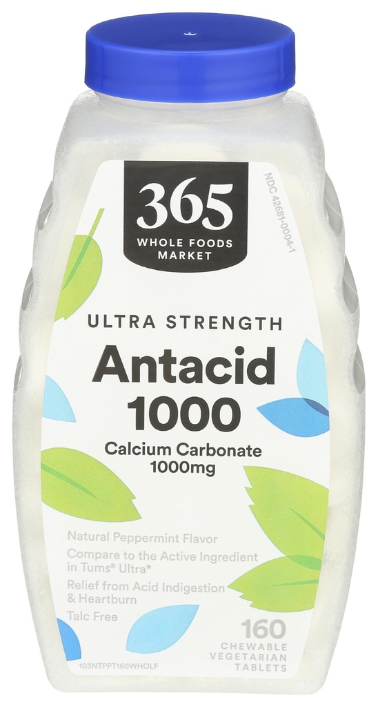 365 by Whole Foods Market Ultra-Strength Peppermint Antacid, 160 CT