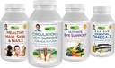 ANDREW LESSMAN 4 Προϊόντα Αγαπημένα Πελατών Bundle - 60 Count Each of Circulation & Vein Support, Healthy Hair, Skin and Nails, Ultimate Eye Support, and Maximum Essential Omega-3 (Orange)