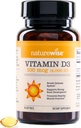 NatureWise Vitamin D3 4000iu (100 mcg) Προμήθεια 90 ημερών για την υποστήριξη του ανοσοποιητικού, υγιής λειτουργία των μυών, και την υγεία των οστών - Μη ΓΤΟ, Χωρίς γλουτένη σε βιολογικό επιπλέον παρθένο ελαιόλαδο, (Mini Softgel), 90 Count