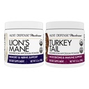 Host Defense Bundle with Lion's Mane Powder, 3,5 oz & Turkey Tail Mushroom Powder, 3,5 oz - Υποστήριξη Εγκεφαλική Υγεία, Μνήμη & Εστίαση - Υποστήριξη Digestive & Immune Health*