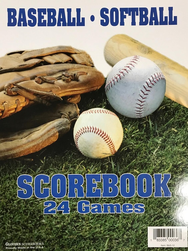 Γκλόβερς Μπέιζμπολ/Softball 24 Game Scorebook