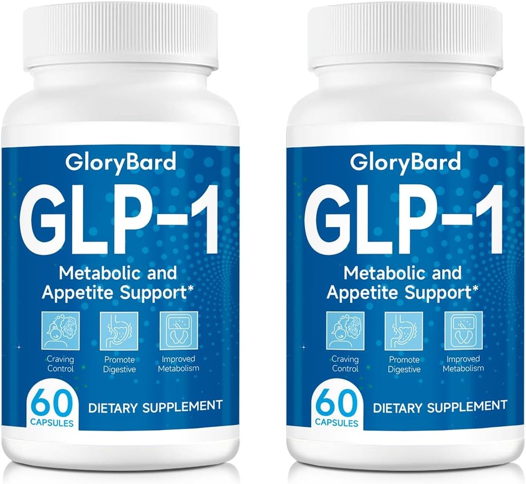 GLP-1 υποστήριξη, συμπλήρωμα GLP-1, επίπεδο υποστήριξης GLP-1 φυσικά, φυσικό συμπλήρωμα GLP-1 για άνδρες και γυναίκες, Πάρτε πριν από το γεύμα - 60 κάψουλες (2 συσκευασίες)