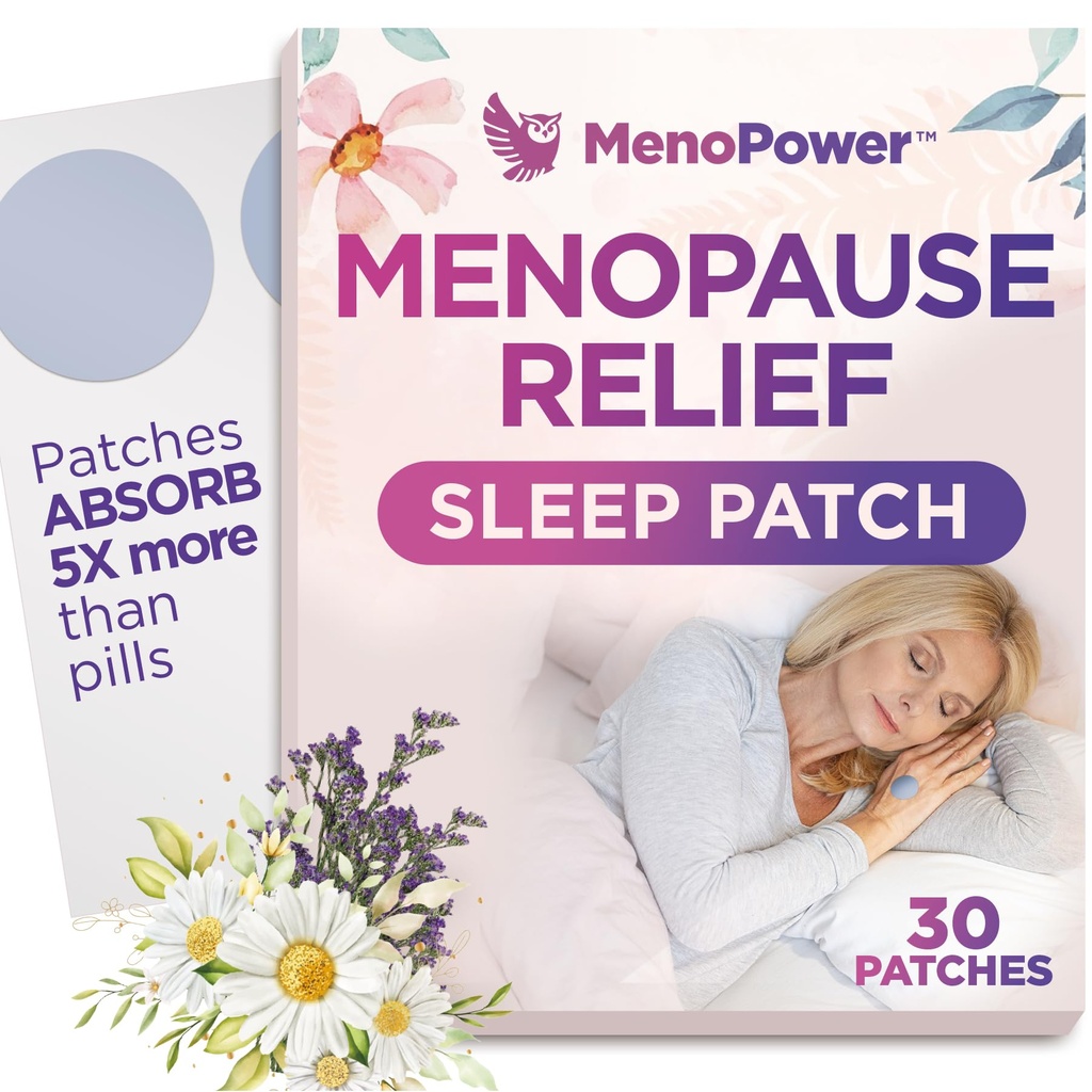 Cooling Comfort Sleep Patches για γυναίκες - Εμμηνόπαυση Ανακούφιση για καλύτερη βοήθεια ύπνου - Συμπλήρωμα ύπνου για χαλάρωση & επιπλέον δύναμη - Υποστήριξη Hot Flashs, Ποιότητα Ύπνος & Μείωση Κόπωση - 30 Patches