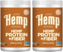 Just Hemp Foods Hemp Protein Powder Plus Fiber, Μη ΓΤΟ Επαληθευμένο με 11g Πρωτεΐνη & 11g Fiber per Serving, 16 oz - Συσκευασία May Vary (Pack of 2)