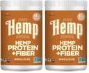 Just Hemp Foods Hemp Protein Powder Plus Fiber, Non-GMO Verified with 11g of Protein & 11g Fiber per Serving, 16 oz - Packaging May Vary (Pack of 2)