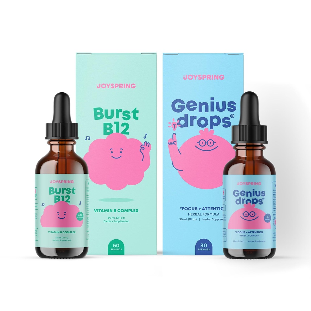 JoySpring Liquid B Complex και Genius Focus Drops για τα παιδιά