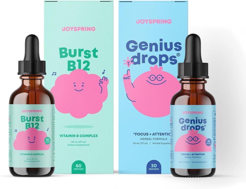 JoySpring Liquid B Complex και Genius Focus Drops για τα παιδιά