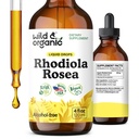 Άγρια & οργανική Rhodiola Rosea Βάμμα - Rhodiola Rosea συμπλήρωμα για την υποστήριξη Mood - Relaxing Root Extract Υγρές σταγόνες - Vegan, Ζάχαρη & Αλκοόλ-ελεύθερο - 4 fl oz