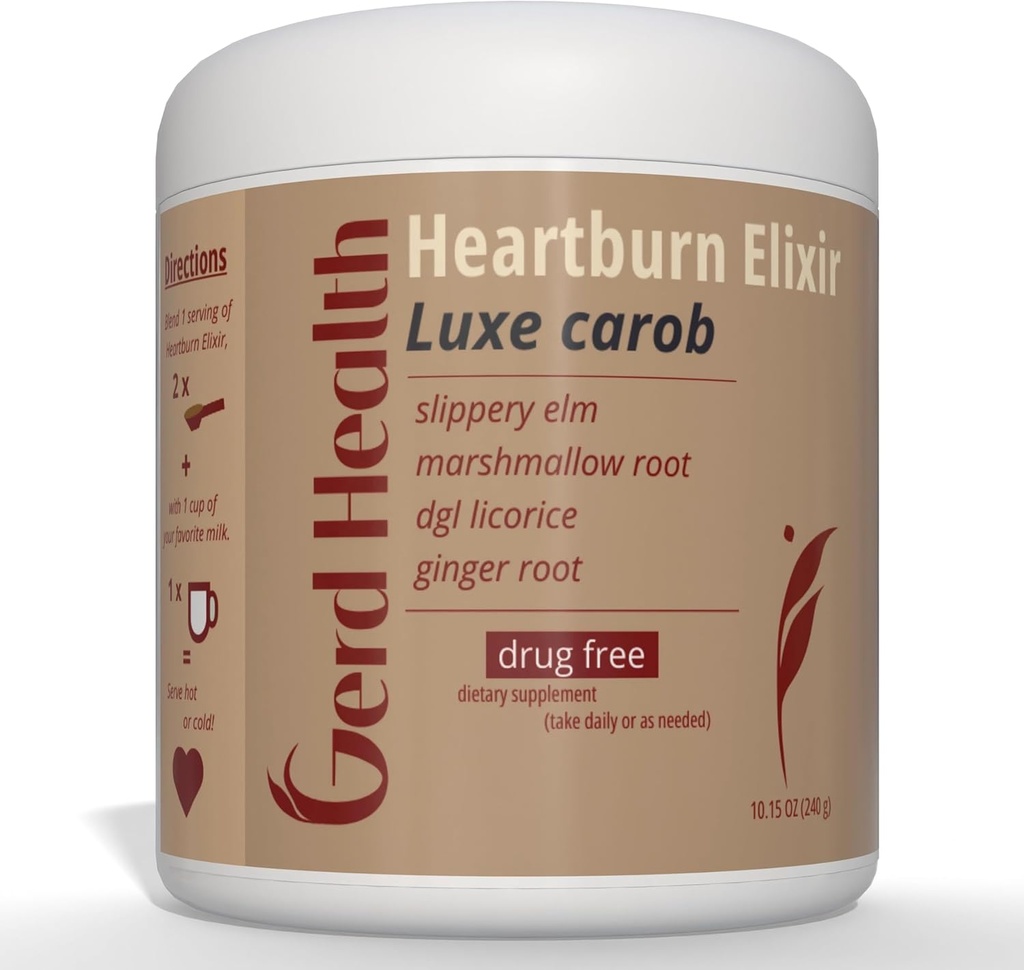 Heartburn Elixir: Βότανο σε σκόνη ποτό με Marshmallow Root, Slippery Elm Bark & DGL Licorice
