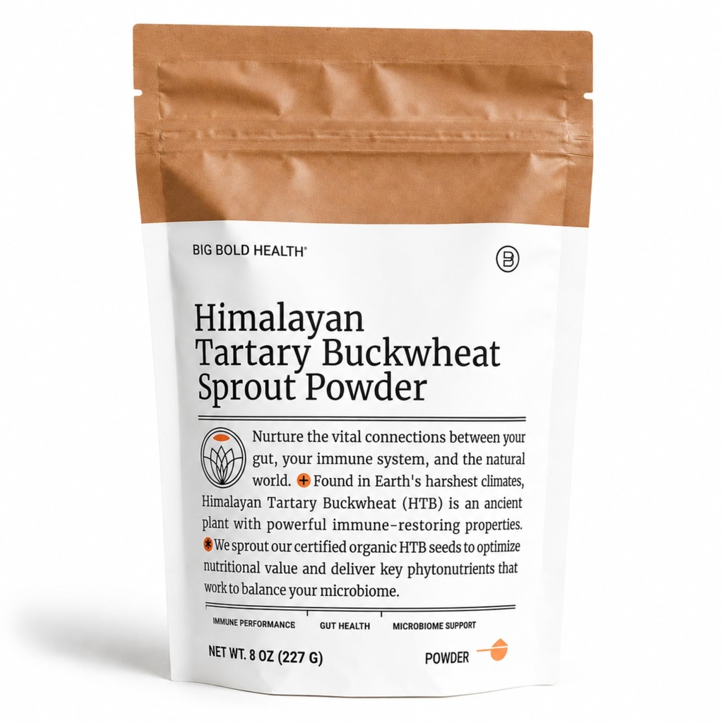 BIG BOLD ΥΓΕΙΑ Ιμαλαΐων Tartary Buckwheat Spriut Powder - Ανοσοποιητική υποστήριξη Superfood με 200x Περισσότερες Πολυφαινόλες, Προβιοτικές Ίνες, Μη ΓΤΟ, Χωρίς γλουτένη, Χωρίς κόκκους, Χορτοφαγικές, 30 Υπηρεσίες