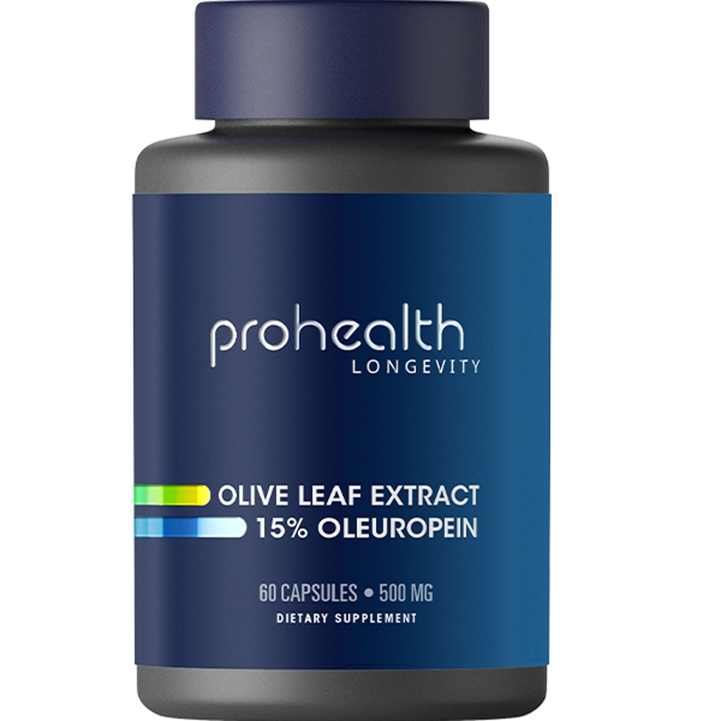 ProHealth Olive Leaf Extract (15% Oleuropein) (500 mg, 60 Veggie Capsules)