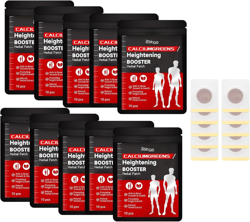 Βότανο Patch Υποστήριξης Ασβέστου, Αυξάνοντας την ενίσχυση Βότανο Patch, Ύψη Patch Ανάπτυξης, Αυξάνοντας το ύψος των ποδιών Patch, Προώθηση της ανάπτυξης των σκελετικών μυών (8pack)