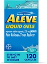 Aleve Liquid Capses, Naproxen κάψουλες νατρίου 220 mg (NSAID), Pain Reliever/Fever Reducer, Fast Pain Relief, 120 Count