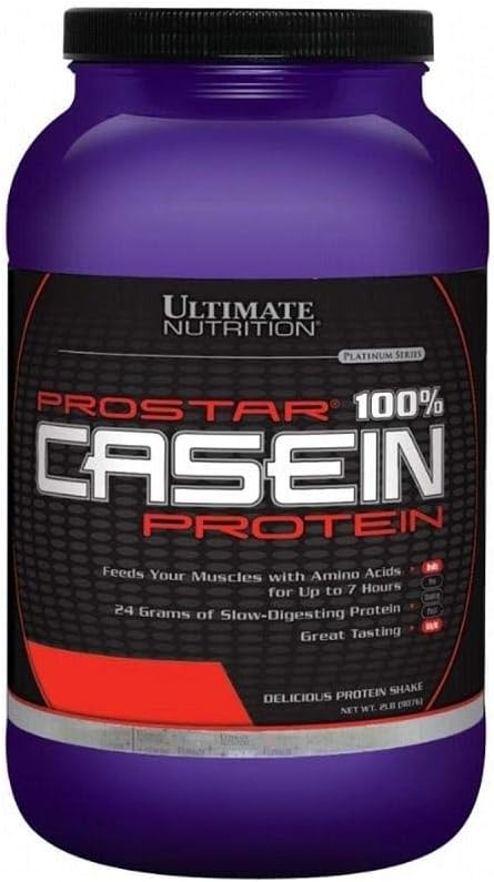 Ultimate Nutrition Prostar Micellar και Hydrolyzed Casein Protein Powder - Fat Free Overnight Ανάπτυξη των μυών και την αποκατάσταση με BCAAs, 2 Λίρες, Σοκολάτα