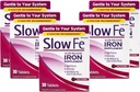 Slow Fe Slow Release Iron Supplement, Υψηλή Ικανότητα, Μία φορά την ημέρα, Απαλό στο Σύστημα, 30 δισκία (Pack of 5)