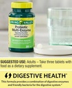 Probiotic Supplement with Digestive Enzymes for Men and Women, 200 Tablets - Includes Acidophilus, and Prebiotics for Gut Health and Digestive Support | Spring Valley Probiotics Multi-Enzyme