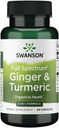 Σουάνσον Full Spectrum Ginger & Turmeric 60 κάψουλες