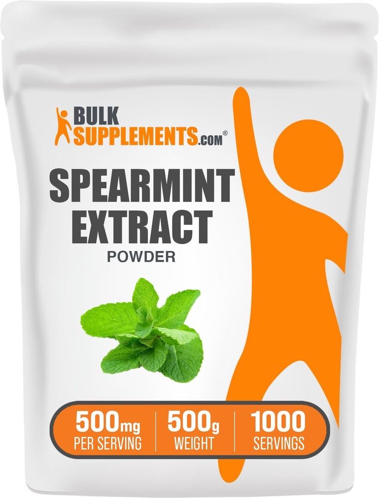 BulkSupplies.com Spearmint Extract Powder - Spearmint Supplement, Spearmint Powder - Spearmint Extract Food Grade, Vegan & Gluten Free, 500mg ανά Σερβίρισμα, 500g (1.1 lbs)