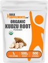 BulkSupplements.com Βιολογική σκόνη ρίζας Kudzu - Βιολογικό συμπλήρωμα ρίζας Kudzu, συμπλήρωμα βοτάνων - Χωρίς γλουτένη - 1g ανά υπηρεσία, 500g (1.1 lbs) (πακέτο του 1)