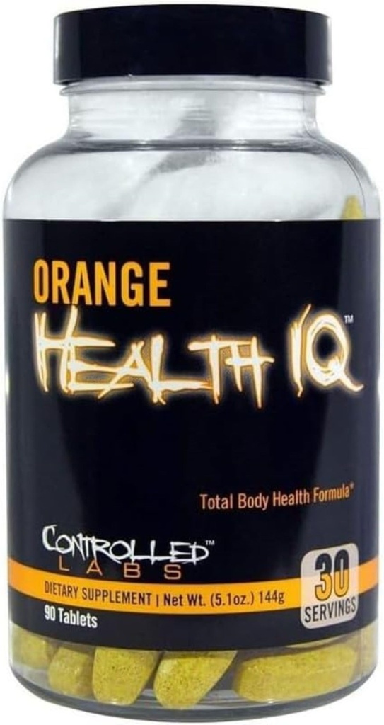 ΕΛΕΓΜΕΝΟ LABS Orange Health IQ Καθημερινή συμπλήρωμα για άνδρες και γυναίκες, 90 δισκία, Ενισχυμένη Σταματίνα, Ενέργεια, Cardio λειτουργία στην προπόνηση και τον αθλητισμό σας