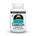 Source Naturals Charcoal - 100% καθαρό ενεργοποιημένο, διεγερτικό βοήθημα - 100 κάψουλες